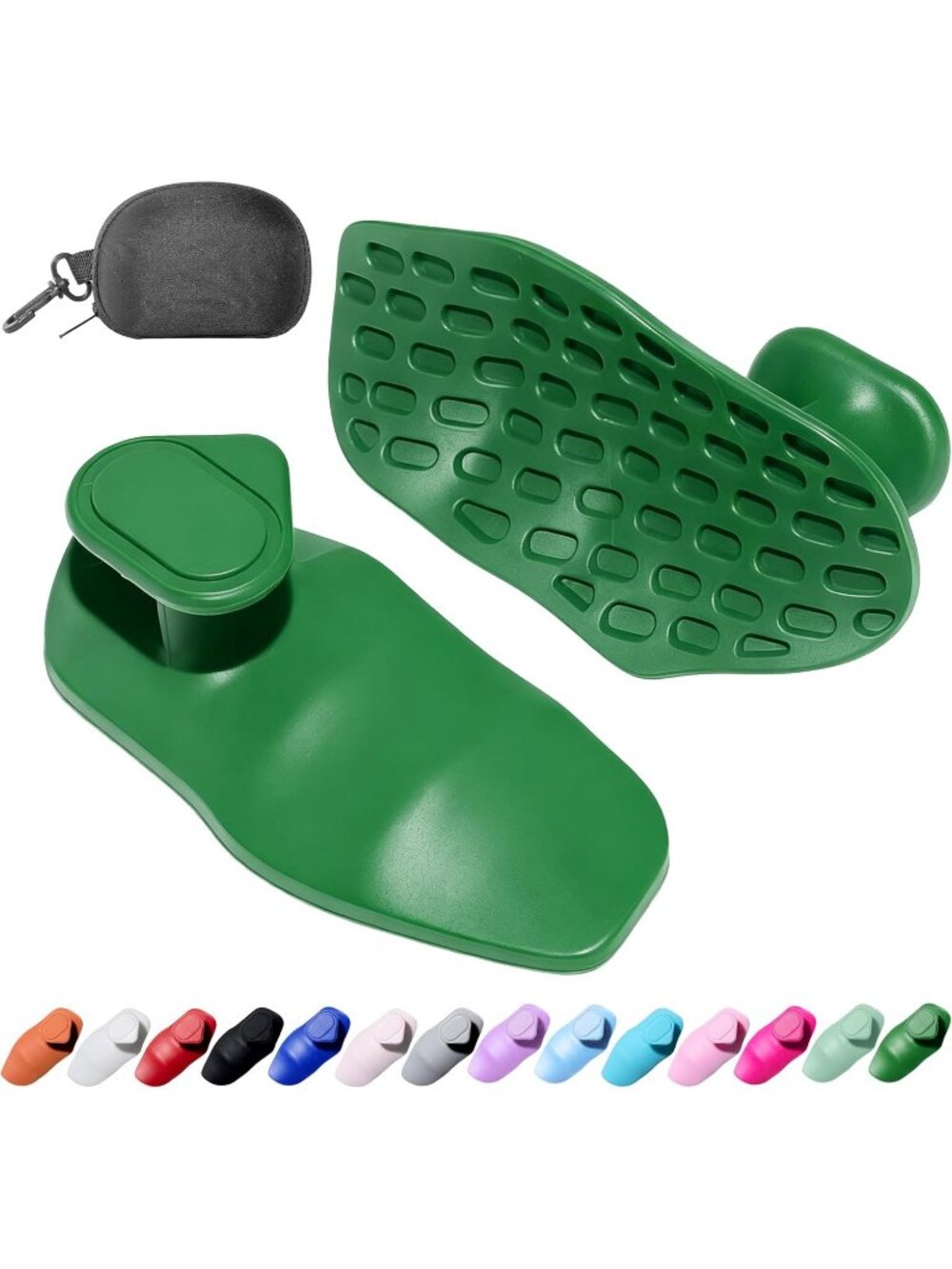 Silicone Gym Workout Grips Weight Lifting Pads Gloves Alternative Green Case